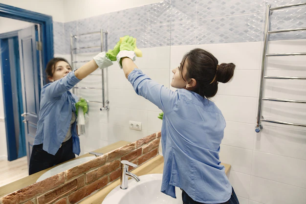 femme-salle-de-bain-nettoyage